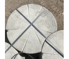 Тротуарная плитка на дорожки Срез Дерева 620х50 мм серая