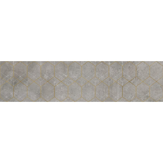 Керамогранитная плитка Cerrad Softcement Silver Poler Decor Geo декор 29,7х119,7 см (5903313317450)