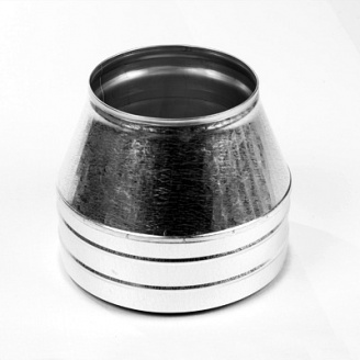 Конус на димар діаметр 150/220 мм нержавіюча сталь / оцинкована сталь 0,5 мм двостінний елемент