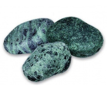 Природный камень мраморная галька Альпи фракции 40-60 мм зеленая