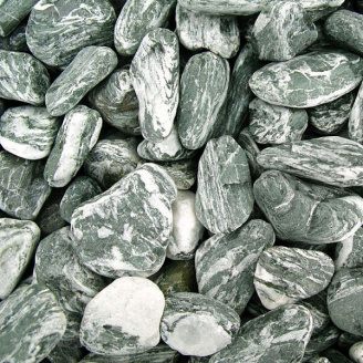 Мраморная галька черный Ангельский камень 50-100 мм
