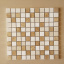 Декоративная мозаика Old Taun из травертина полированная, лист 1х30,5х30,5 Кременець