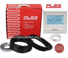 Тепла підлога Flex 1,5м²-1,8м²/262.5Вт (15м) електричний нагрівальний кабель під плитку EHC-17,5Вт/м з програмованим терморегулятором E 51