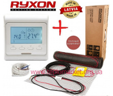 Теплый пол Ryxon HM 1,5м²/300Вт/ 200Вт/м² электрический греющий мат под плитку с программируемым терморегулятором E51