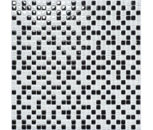 Мозаика стеклянная Kotto Keramika GM 410009 C2 Black/White 300х300 мм