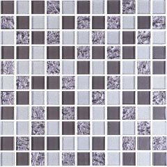 Мозаика стеклянная Kotto Keramika GM 8001 C3 Grey R S1/Grey M/Grey Silver 300х300 мм Тернопіль