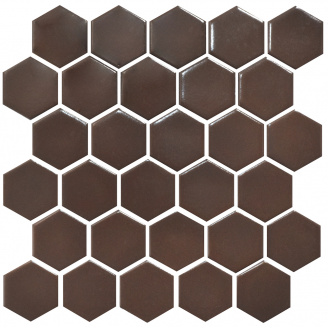 Мозаика керамическая Kotto Keramika H 6005 Hexagon Coffee Brown 295х295 мм