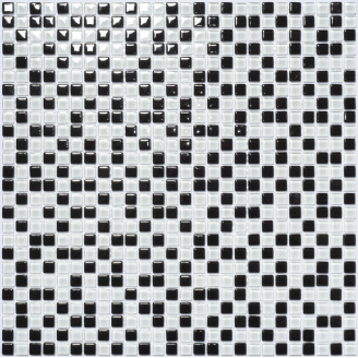 Мозаика стеклянная Kotto Keramika GM 410009 C2 Black/White 300х300 мм
