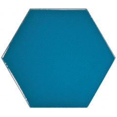 Плитка керамогранит Equipe Scale Hexagon Electric Blue 23836 12,4х10,7 см Єланець
