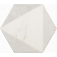 Плитка керамогранит Equipe Carrara Hexagon Peak 23102 17,5х20 см Єланець