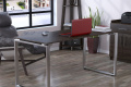 Письмовий стіл Loft-design Q-160х70 см прямий венге на металевих ніжках хром