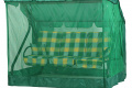 Садова гойдалка Vitan Вілла в кольорі бязь жовто-зелена клітина тримісна з тентом і москітною сіткою