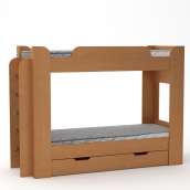 Двоярусне ліжко Твікс Компаніт 70х190 см дсп бук в дитячу кімнату