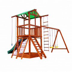 Дитячий ігровий комплекс SportBaby Babyland-3 дерев'яний майданчик-будиночок з гіркою Суми