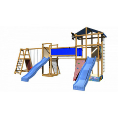 Детская игровая площадка SportBaby-12 деревянная с горками и качелями Александрия