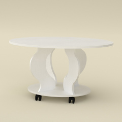 Журнальний столик Компаніт Венеція-2 900х484х595 мм білий Луцьк