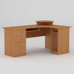 Письменный стол Компанит СУ-3 угловой 1600х1100х756 мм лдсп белого цвета нимфея-альба Черновцы