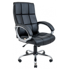 Комп'ютерне крісло офісне Richman Арізона чорне хрестовина-хром механізм гойдання-М1 Миколаїв