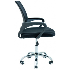 Кресло офисное Спадйер Richman хром черное сетка-спинка для персонала школьнику Сумы