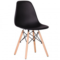 Обідній стілець Aster-RL Wood чорний пластик Долина