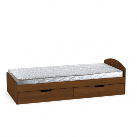 Підліткове ліжко Компаніт 90+2 одномісне 90х200 см дсп горіх