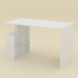 Письмовий стіл Учень-3 Компаніт 1200х600 мм дсп німфея-альба білого кольору