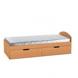 Одномісне ліжко Компанит 90+2 90х200 см дсп бук з викатними шухлядами