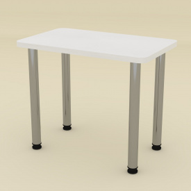 Кухонный стол Компанит КС-9, метал+дсп Белый-нимфея альба