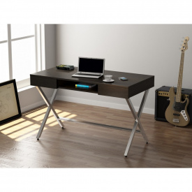 Письмовий стіл Loft design L-15, метал+дсп Венге темний