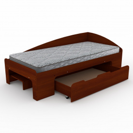 Одноместная кровать Компанит 90+1 с выкатным ящиком дсп Яблоня