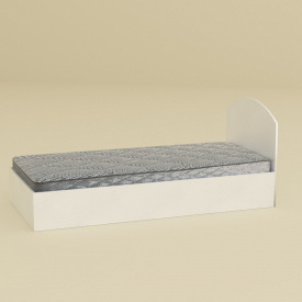 Одноместная кровать Компанит Стиль 90х200 см дсп белая