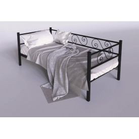 Кровать-диван Амарант Тенеро черная 90х200 см Лофт металлическая односпаьная