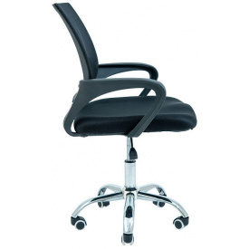 Кресло офисное Спадйер Richman хром черное сетка-спинка для персонала школьнику