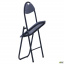 Раскладной стул AMF Джокер черный ПВХ серый для сада и пикника Измаил