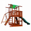 Дитячий майданчик Babyland-5 SportBaby дерев'яний комплекс вуличний будиночок із гіркою гойдалкою скелеолзка пісочниця Київ