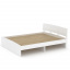 Двуспальная кровать Компанит Модерн-140 с двумя ящиками и изголовьем лдсп Белый-Нимфея Альба Полтава