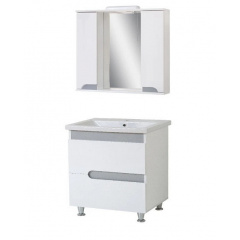 Комплект мебели для ванной комнаты Симпл металлик 80 с умывальником Комо 80 Хмельницкий