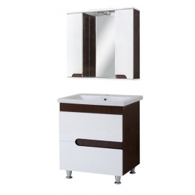 Комплект мебели для ванной комнаты СИМПЛ 80 венге с умывальником Комо 80