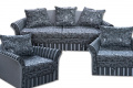 Комплект Ribeka "Стелла 2" диван и 2 кресла Синий (02C01)
