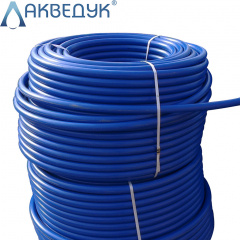 Труба полиэтиленовая ПЭ-80 АКВЕДУК Синяя ПНД PN 10 25 Николаев