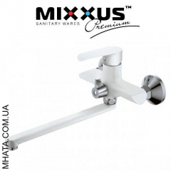 Смеситель для ванны длинный нос Mixxus Colorado White EURO (Chr-006) Луцк