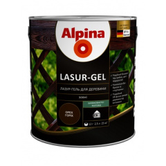 Засіб декоративно-захисний для деревини ALPINA LASUR-GEL чорний 0,75л (948103853) Миколаїв