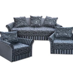 Комплект Ribeka "Стелла 2" диван и 2 кресла Синий (02C01) Днепр