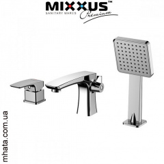 Смеситель для ванны врезная MIXXUS Premium Patrick Euro на 3 отверстия (Chr-022), Польша Дніпро
