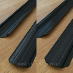 Штакетник двухсторонний 0,45 мм глянец черный (RAL 9005) (Корея) Херсон