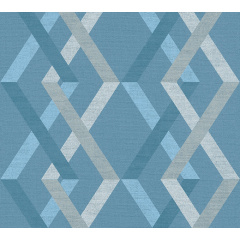 Виниловые обои на флизелиновой основе A.S.Creation Linen Style 36759-4 Серый-Синий Харків