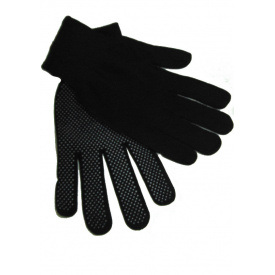 Перчатки нейлоновые с точкой (черные) (12/600 шт) ПТ-3245