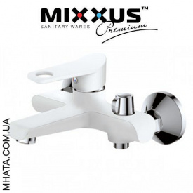 Смеситель для ванны короткий нос Mixxus Dallas Euro White (Chr-009)
