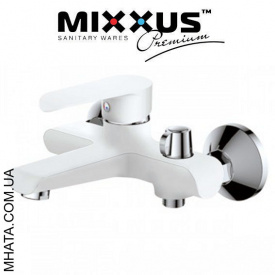 Смеситель для ванны короткий нос Mixxus Colorado White Euro (Chr-009)