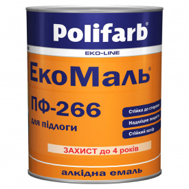 Емаль ПОЛІФАРБ ExtraMal ПФ-266 жовто-корич. 0,9кг